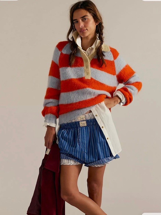 The Tiny Big Sister Tops - NWT The Tiny Big Sister Frank Striped Polo Sweater